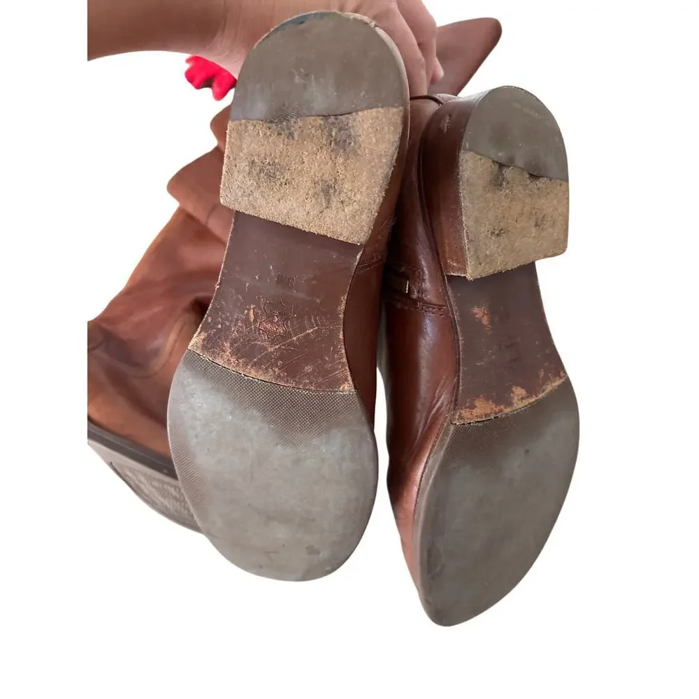 Tory Burch Bristol Brown Riding Boots 8M Equestrian + Festival Style